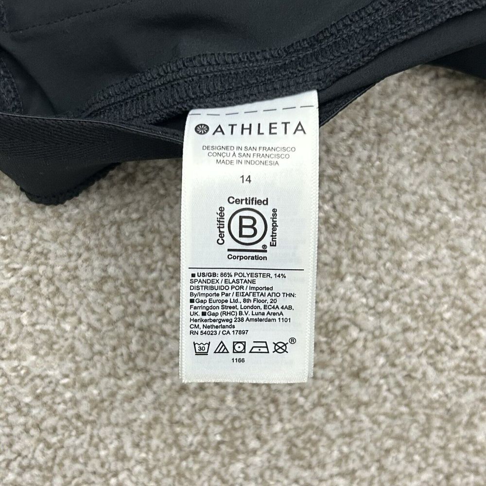 Athleta Women's Size 14 Jogger Pants Black Zip Up Ankle Area EUC - Picture 5 of 8